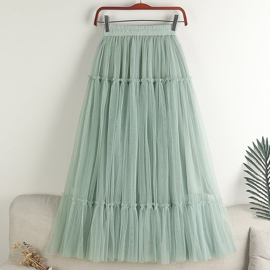 Tulle A Line Midi Long Skirts